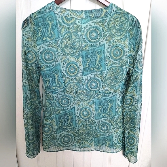 Ann Taylor Loft Floral Long Sleeve Blouse - Picture 3 of 13